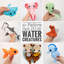 Load image into Gallery viewer, PATTERN PACK - 10 Plush Water Creature Patterns
