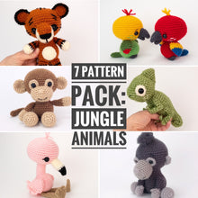 Load image into Gallery viewer, 7 Jungle Animals - Pattern Pack
