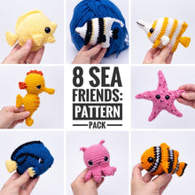 Load image into Gallery viewer, 8-Pattern Pack - Sea Friends - DIGITAL Pattern
