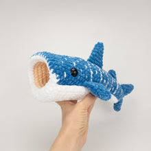 Load image into Gallery viewer, Plush Winslow the Whale Shark with Mouth Pocket + Mini Fish &amp; Shrimp Friends
