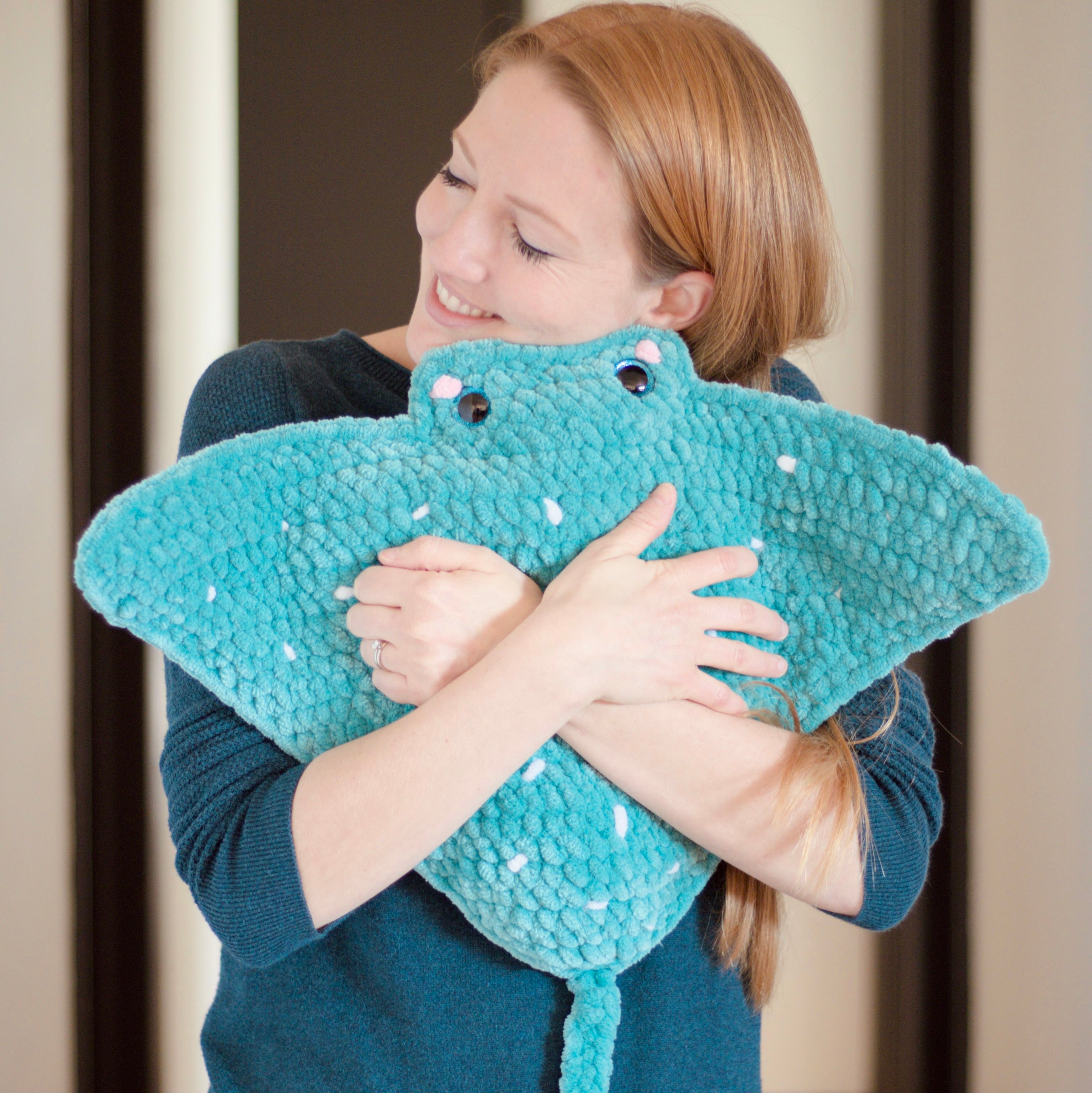 Plush Ruby Ray the Mega Ray - No Sew – Theresas Crochet Shop