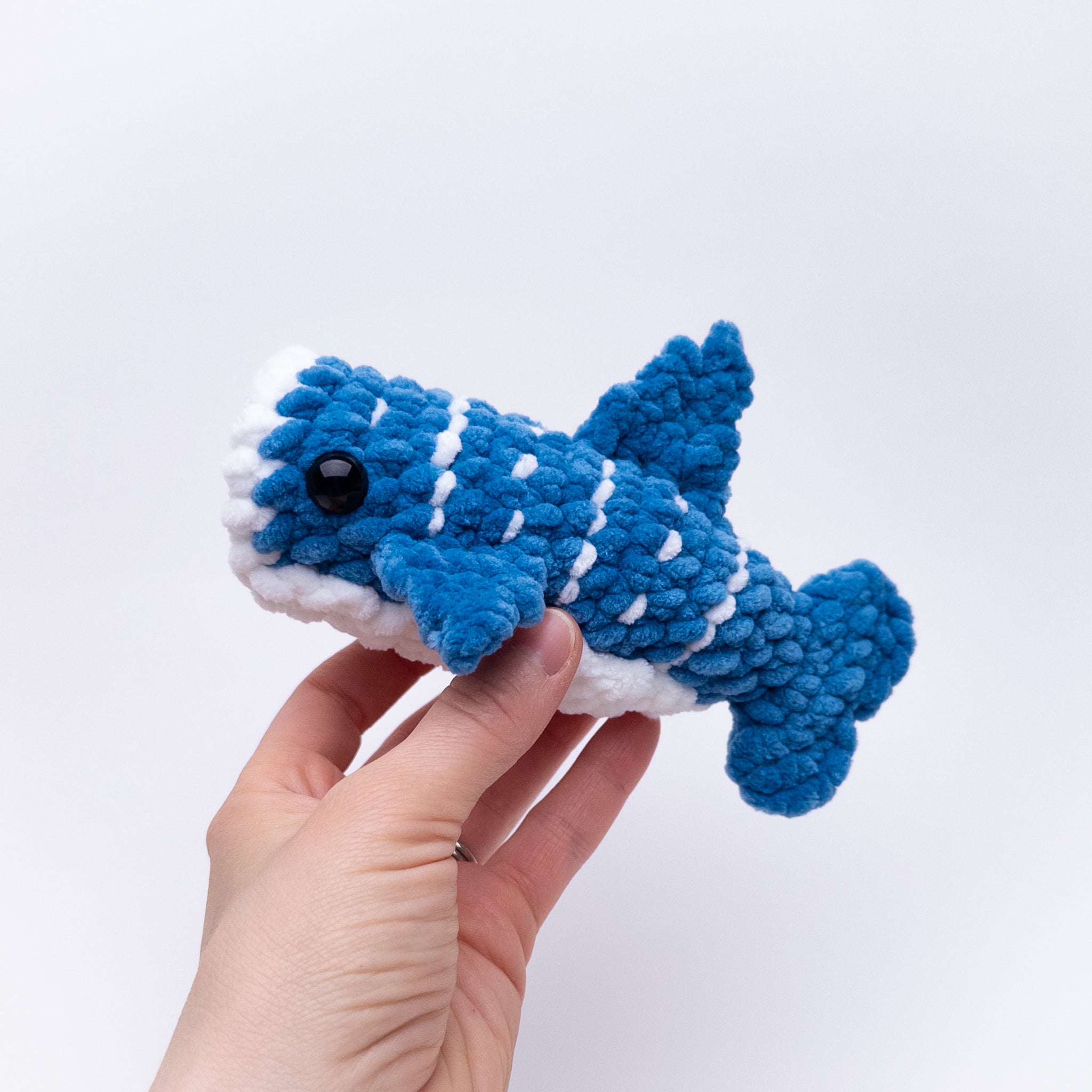 3 Mini Shark Patterns - Hammerhead, Whale Shark, and Shark