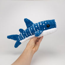 Load image into Gallery viewer, Plush Winslow the Whale Shark with Mouth Pocket + Mini Fish &amp; Shrimp Friends
