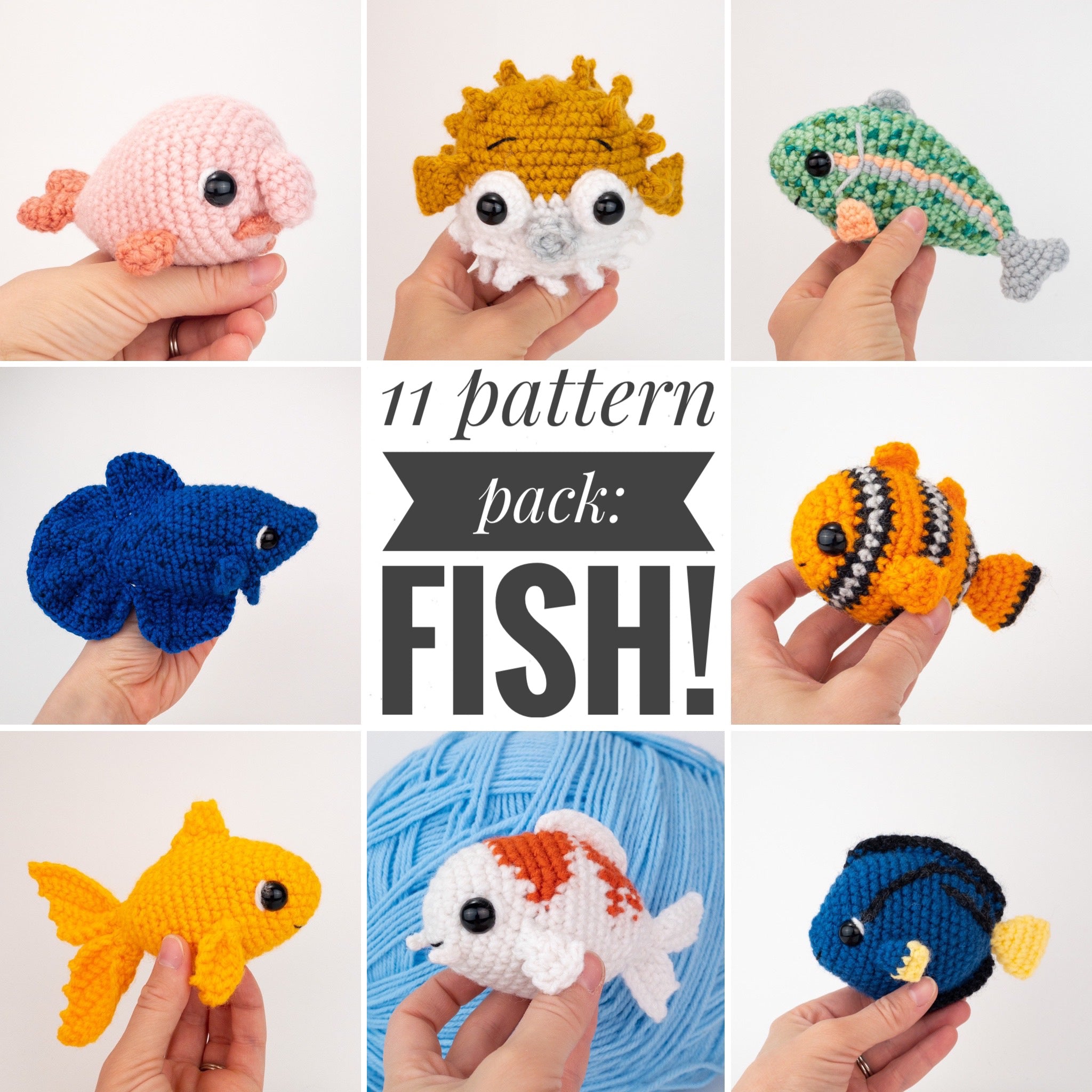 Amigurumi Crochet Fish Pattern Mosaic Goldfish · Free Amigurumi