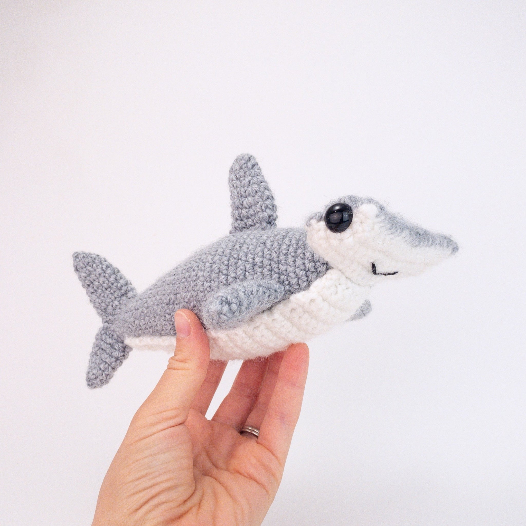 METALLIC CROCHET SHARK FULL ZIP HOODIE Hugo the Hammerhead Shark 
